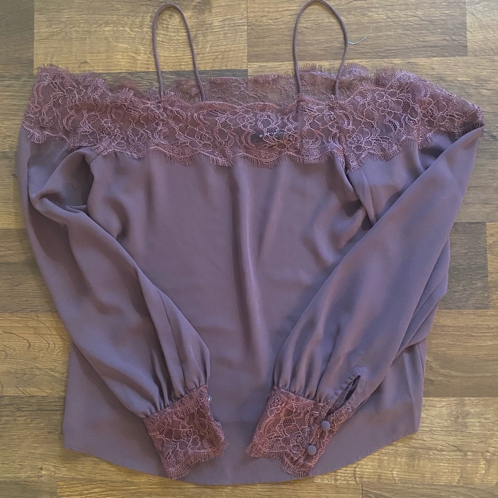 Dusty Purple Off the Shoulder Top